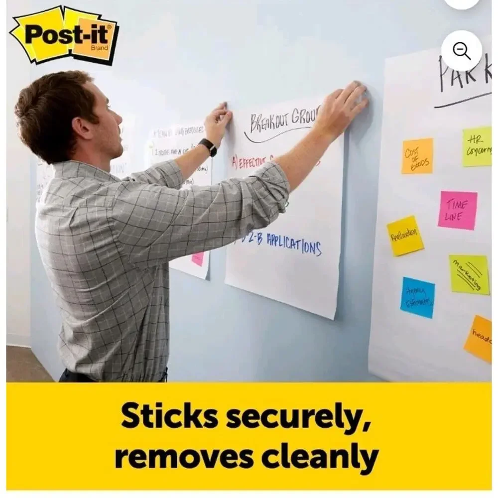 Post It Mini Easel Pad 3m 20 Pgs 18x15 2ft 4 Command Adhesive Strips s3